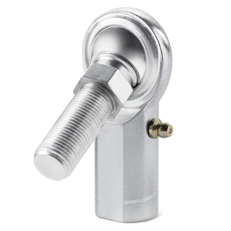 QA1 C Series 2-Pc Rod End - Female/Left Hand - .625in Bore x 5/8-18 w/Stud & Zerk - Carbon Steel