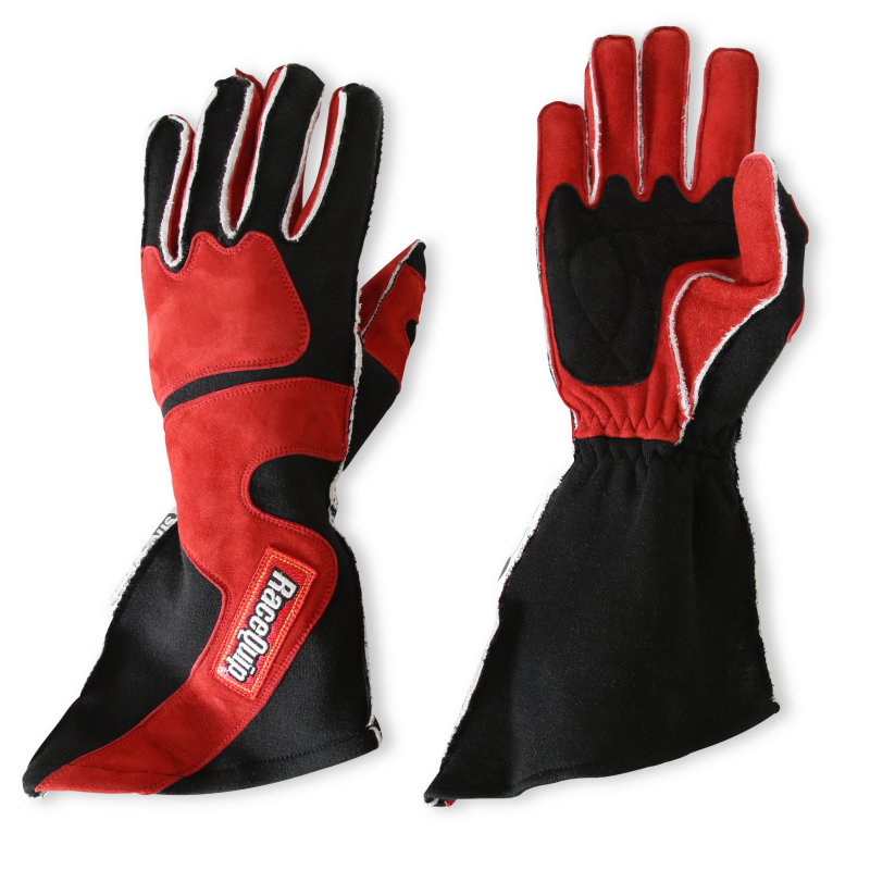 RaceQuip SFI-5 Red/Black Small Outseam Angle Cut Glove