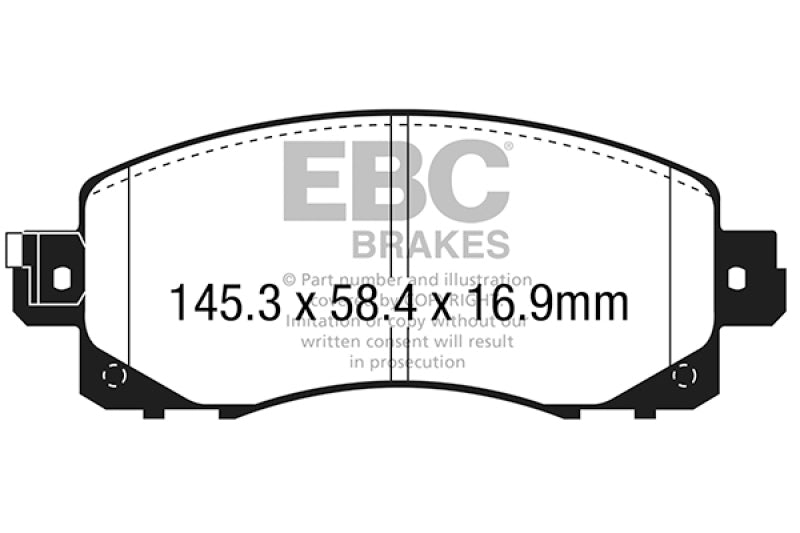 EBC 18+ Subaru Crosstrek 2 Ultimax Front Brake Pads