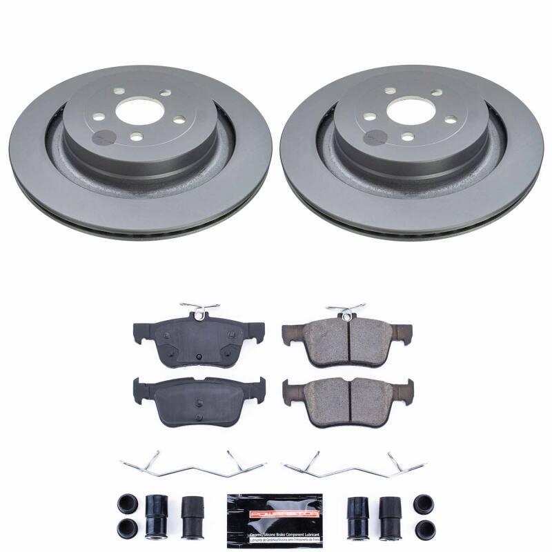 Power Stop 22-24 Ford Edge Rear Z23 Coated Brake Kit