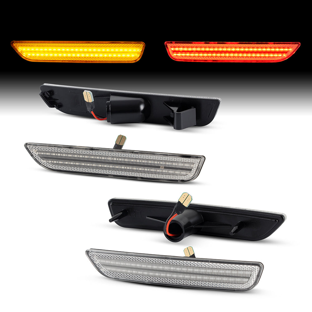 2010-2014 Ford Mustang Clear LED Side Markers (SET)