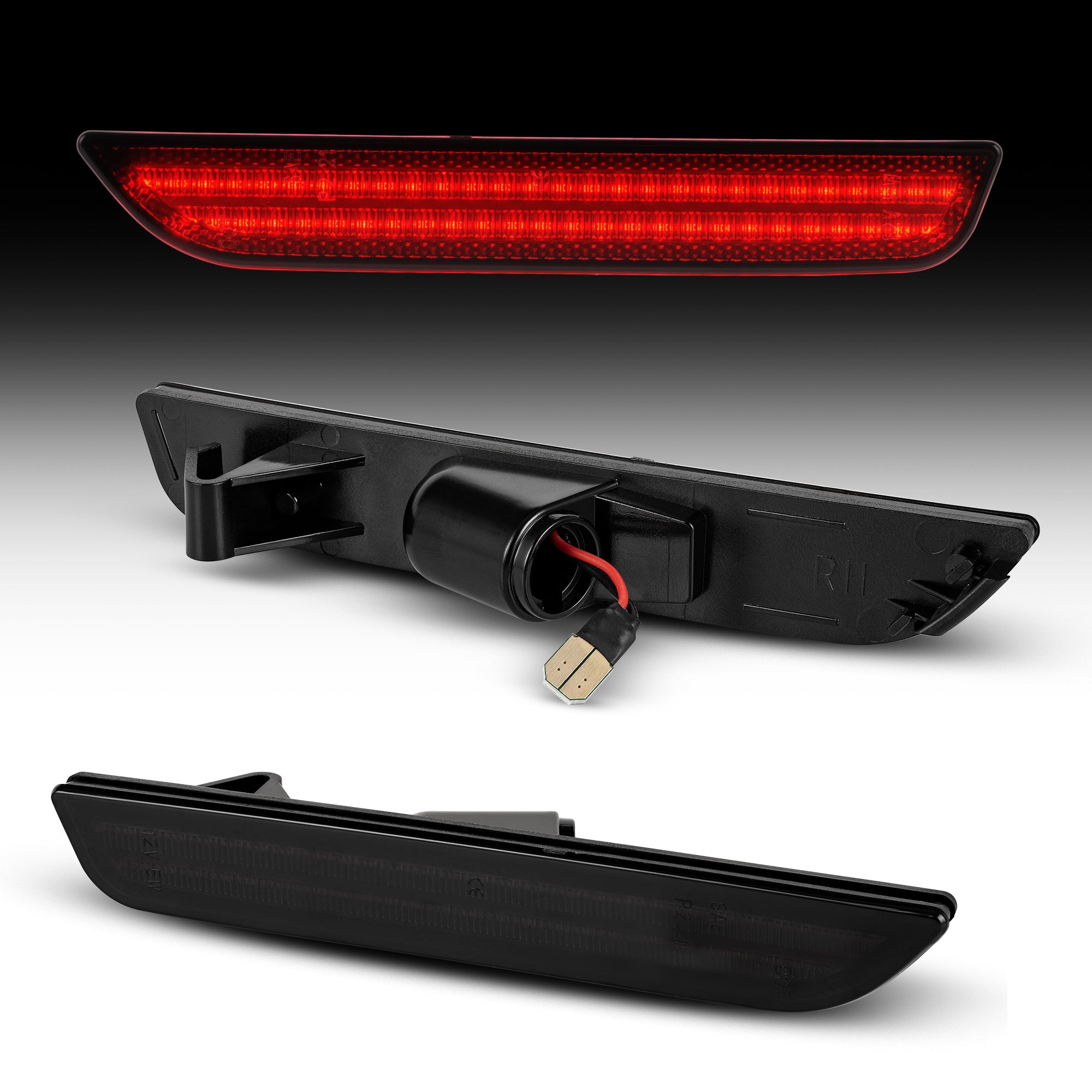 2010-2014 Ford Mustang Smoked LED Side Markers (SET)