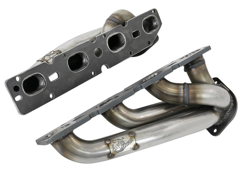 aFe Power Twisted Steel 304 Stainless Steel Shorty Headers for 2009-2023 Dodge Challenger & Charger 5.7L V8