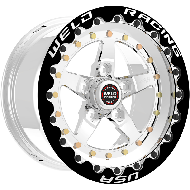 Weld Weldstar Beadlock 15x8/5x4.75/3.5 BS/3.18 HB-Polished Center-Polished Shell-Polished MT Wheel