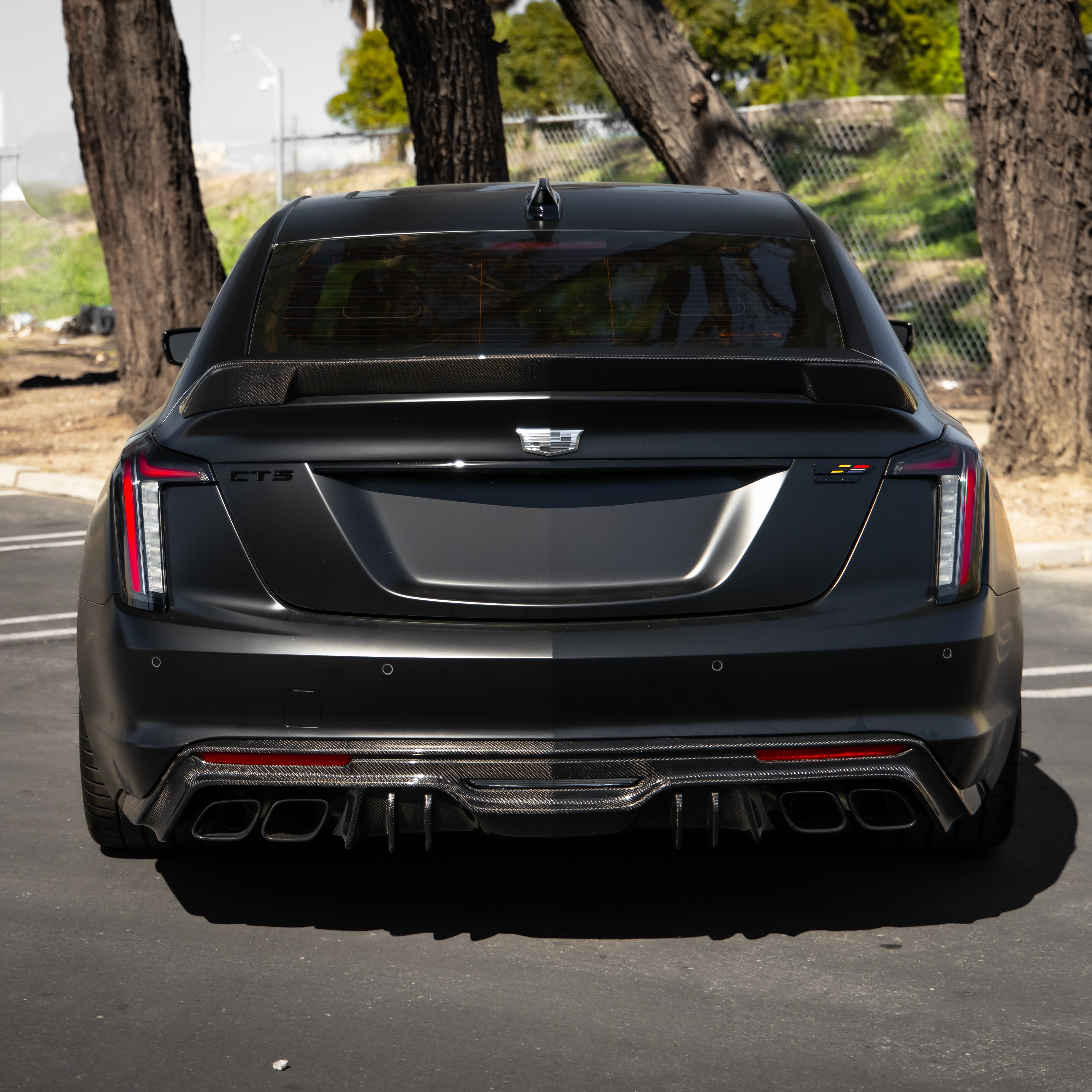 2022-2025 Cadillac CT5-V Blackwing Type-ST Gloss Carbon Fiber Rear Spoiler