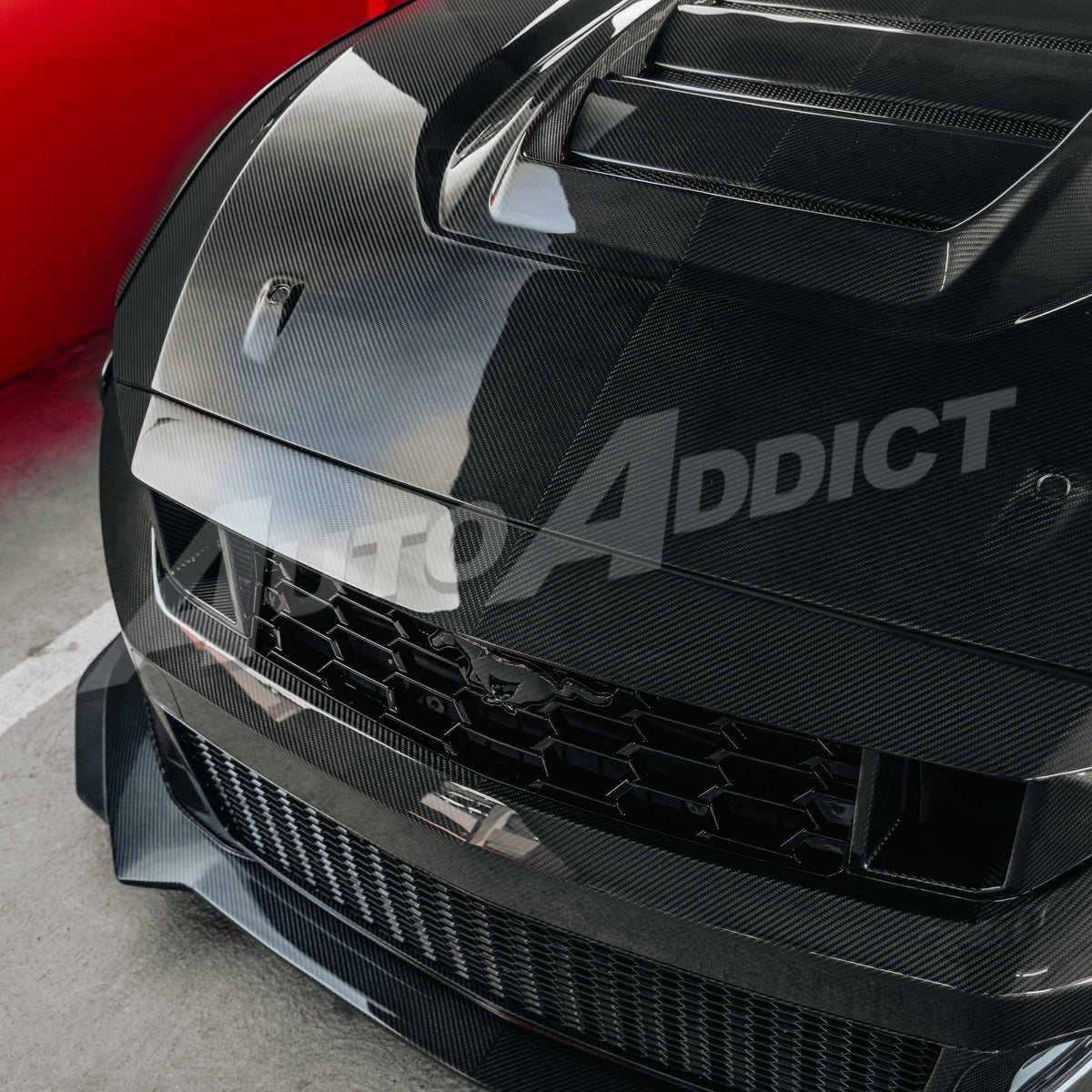 2024–2026 Mustang S650 Heritage SC™ V-Shaped Dry Gloss Carbon Fiber Track Package Program Bundle