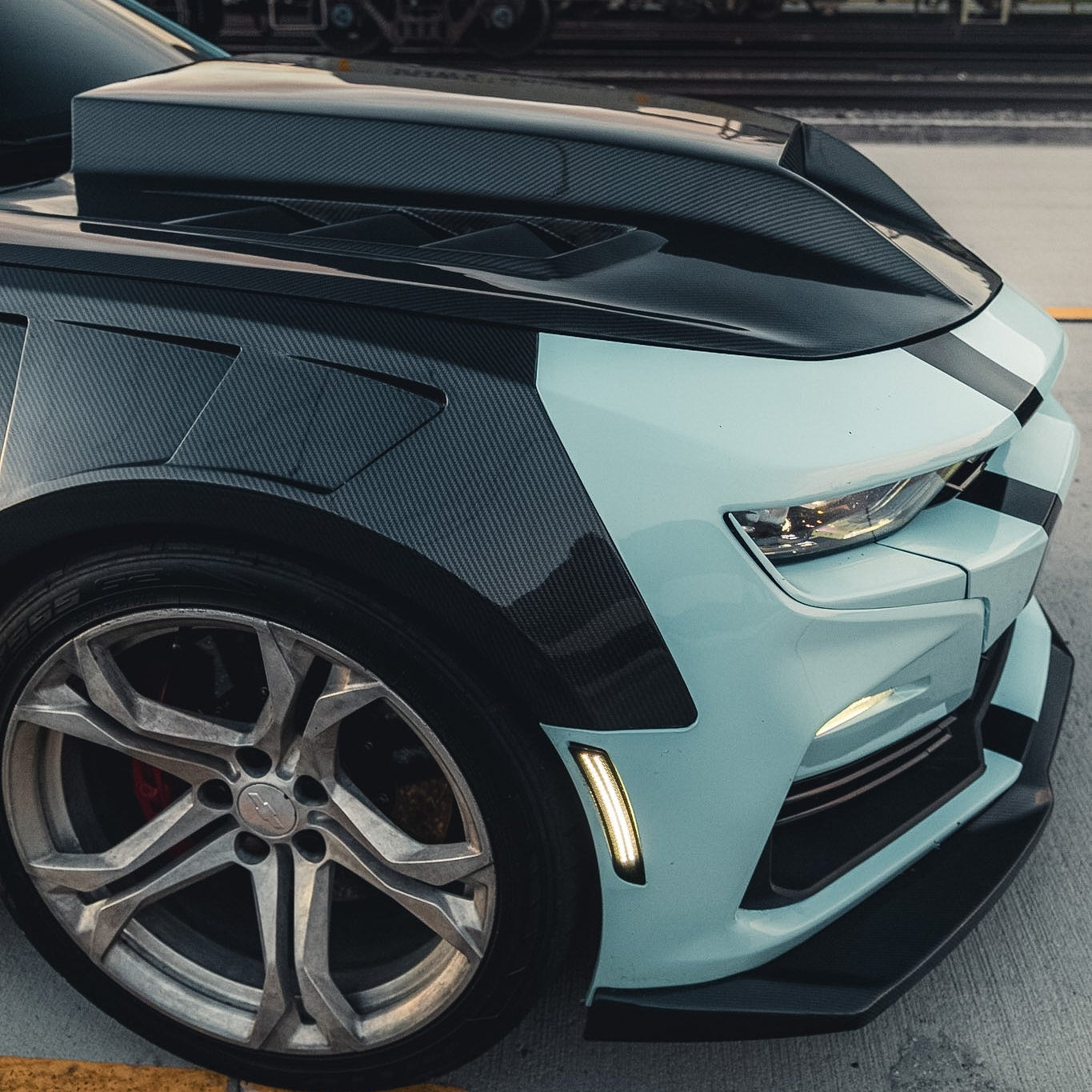 2016-2025 Camaro LT/RS/SS Type-LM Gloss Carbon Fiber Fenders Functional Vents Pair
