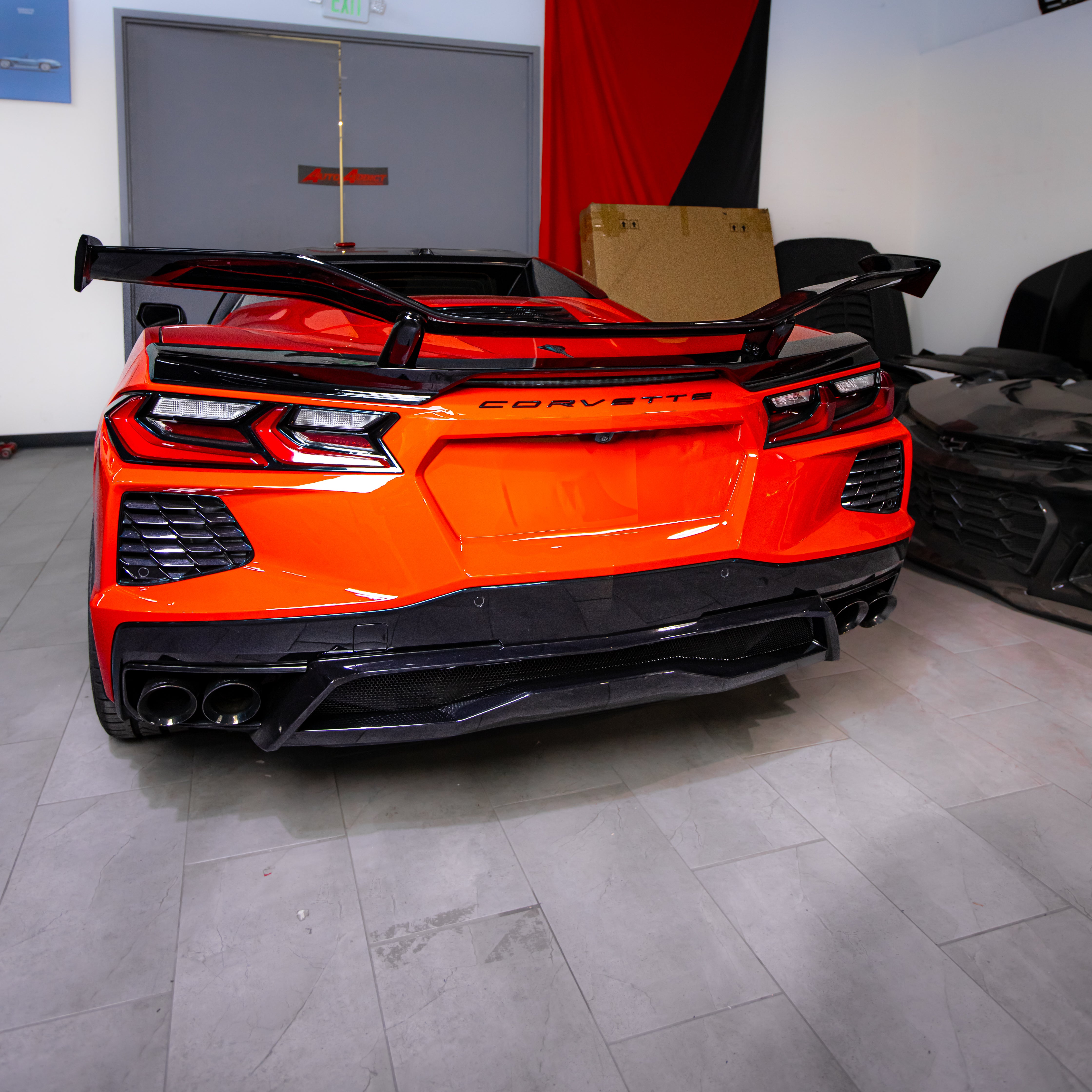 2020-2026 Corvette C8 Type-Z07 Style Rear Spoiler Aluminum 2pc For Stingray