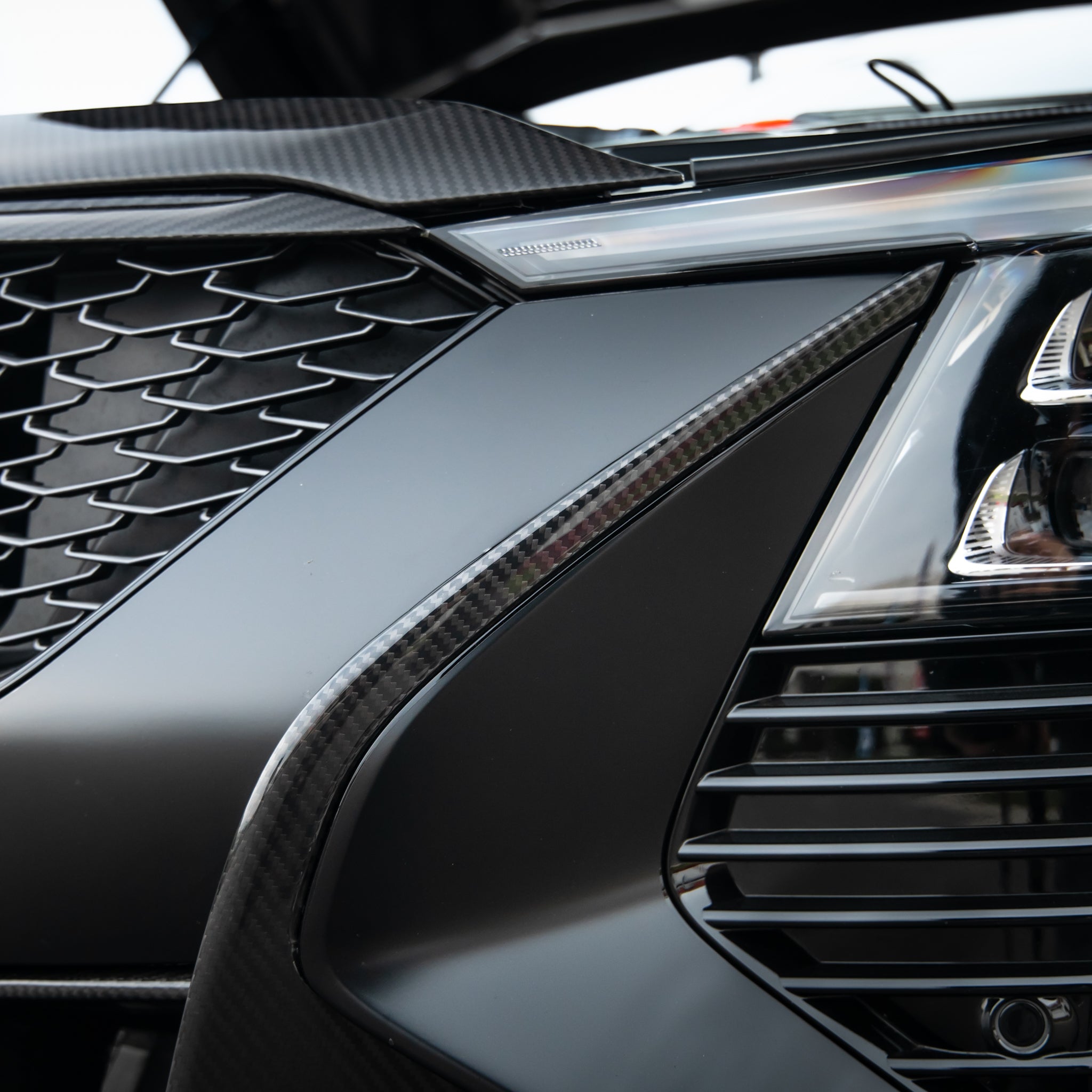 2025-2026 Cadillac CT5-V Blackwing Front Side Outer Grilles Pre Preg Gloss Carbon Fiber Pair