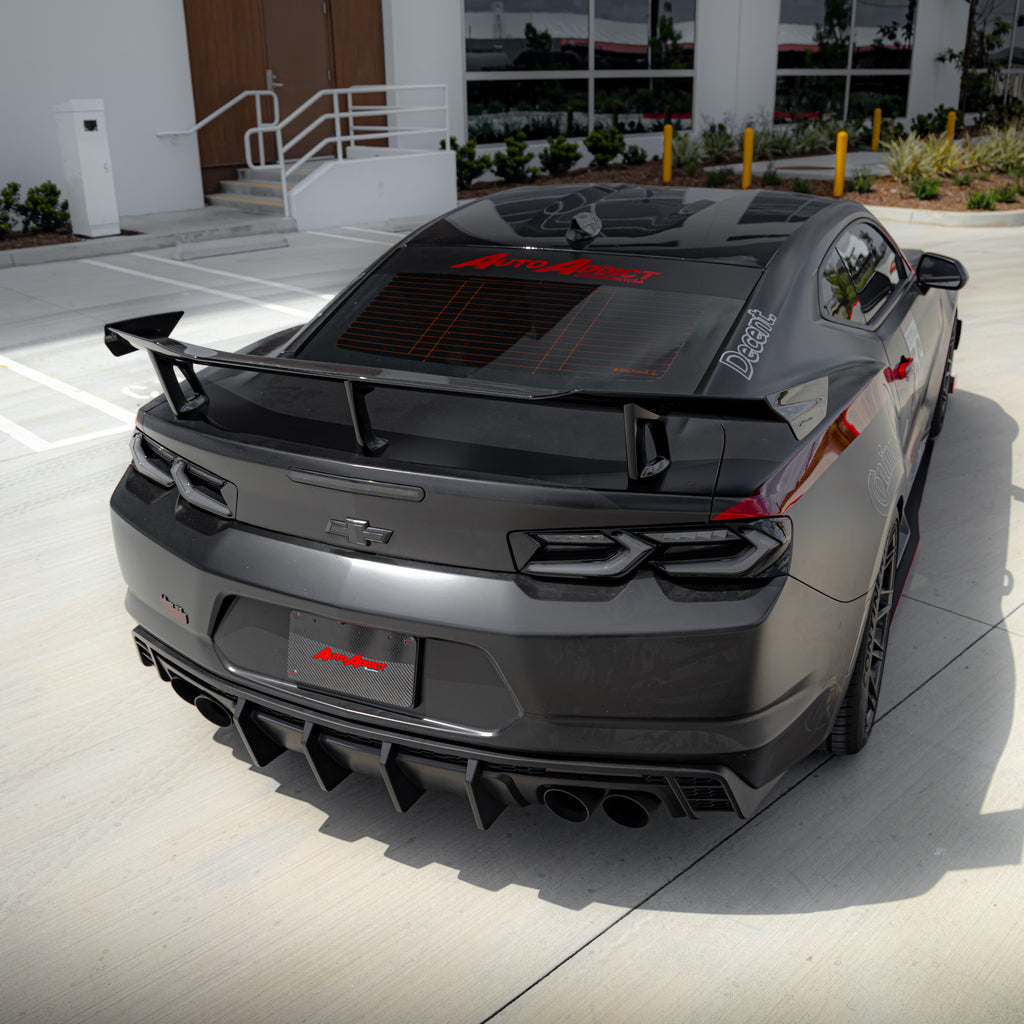 Shark Racing Diffuser 2016-2025 Chevy Camaro Evo Style Shark Fins Rear Diffuser – SS/RS/LT ...