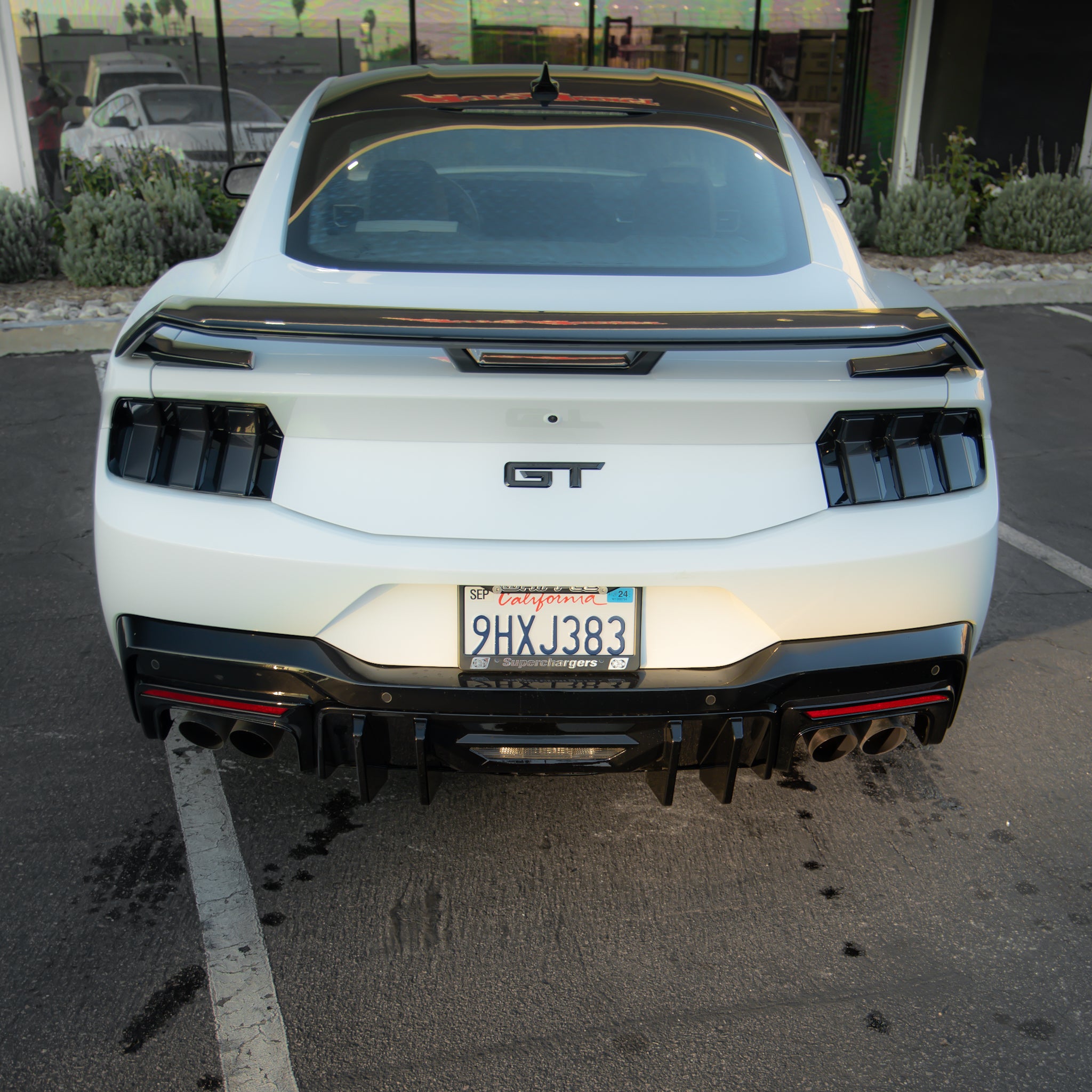 2024+ Ford Mustang Dark Horse Rear Diffuser Gloss Black Quad Tips