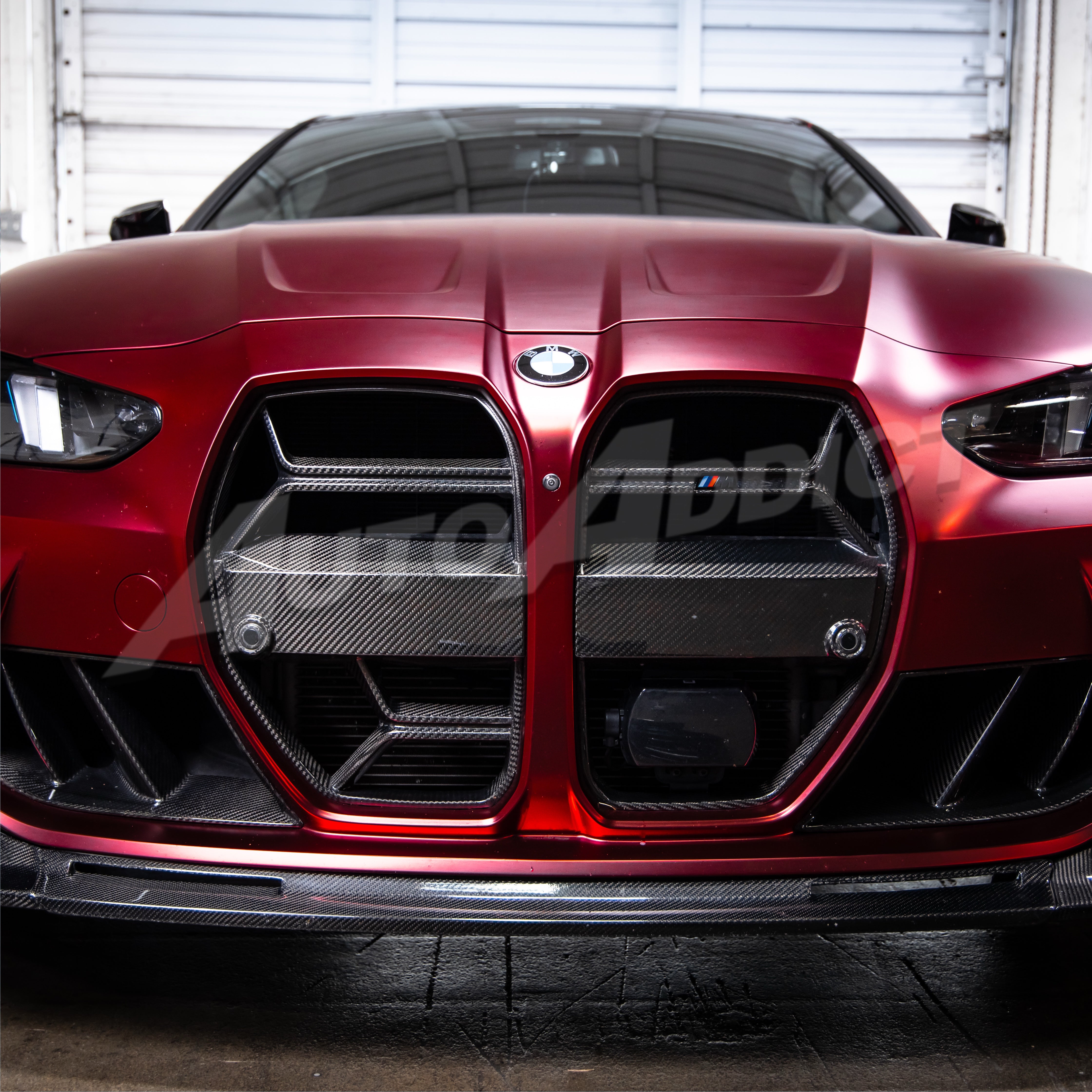 2021-2026 BMW G82 G83 M4 Dry Gloss Double Sided Carbon Fiber Lower Grill with ACC