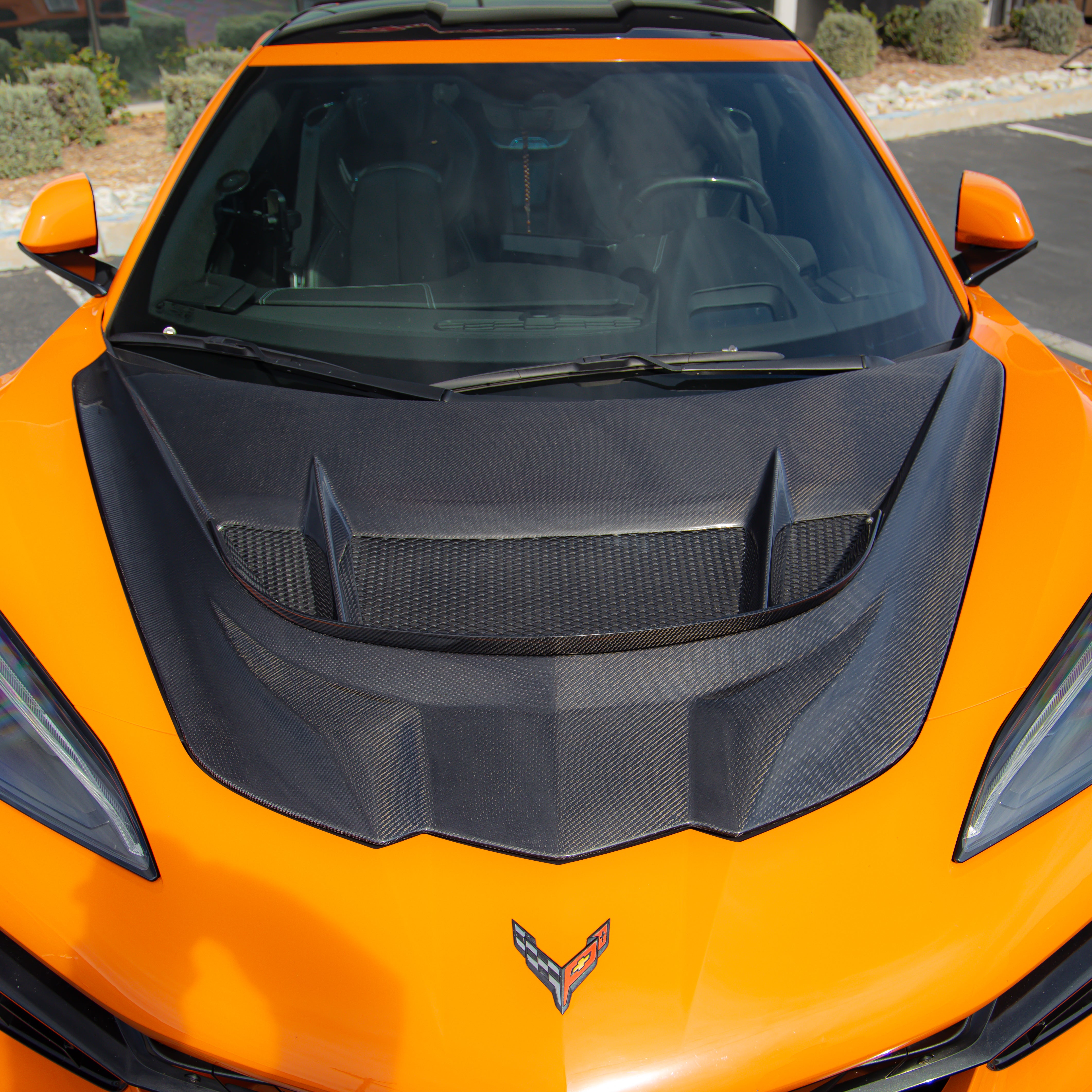 2020-2025 Corvette C8 Type-ZR1 Double Sided Carbon Fiber 2pc Hood For Stingray/Z06/E-Ray