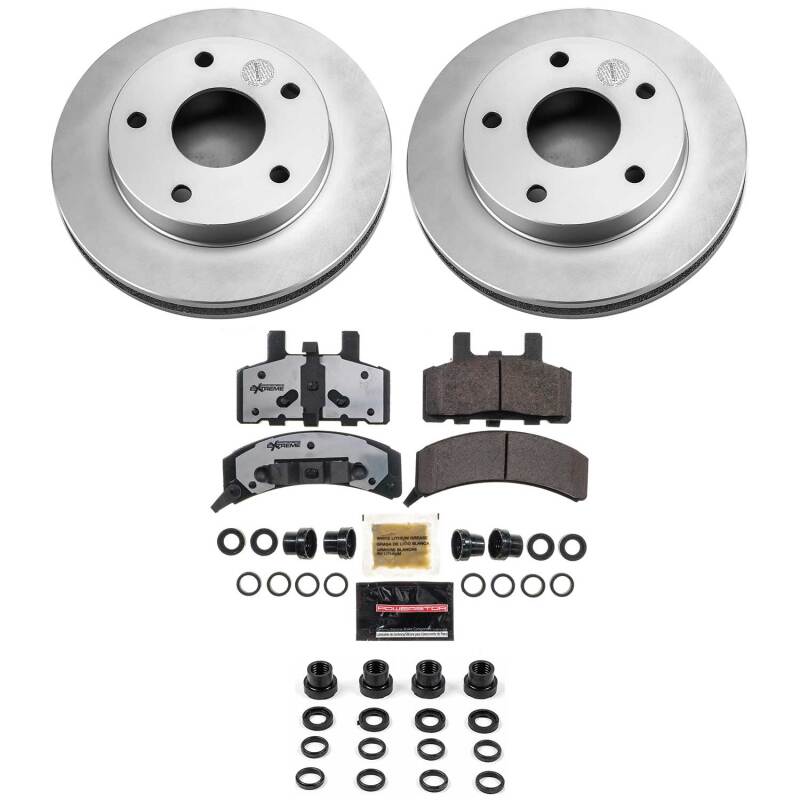 Power Stop 94-99 Dodge Ram 1500 Front Z36 Coated Truck & Tow Brake Kit