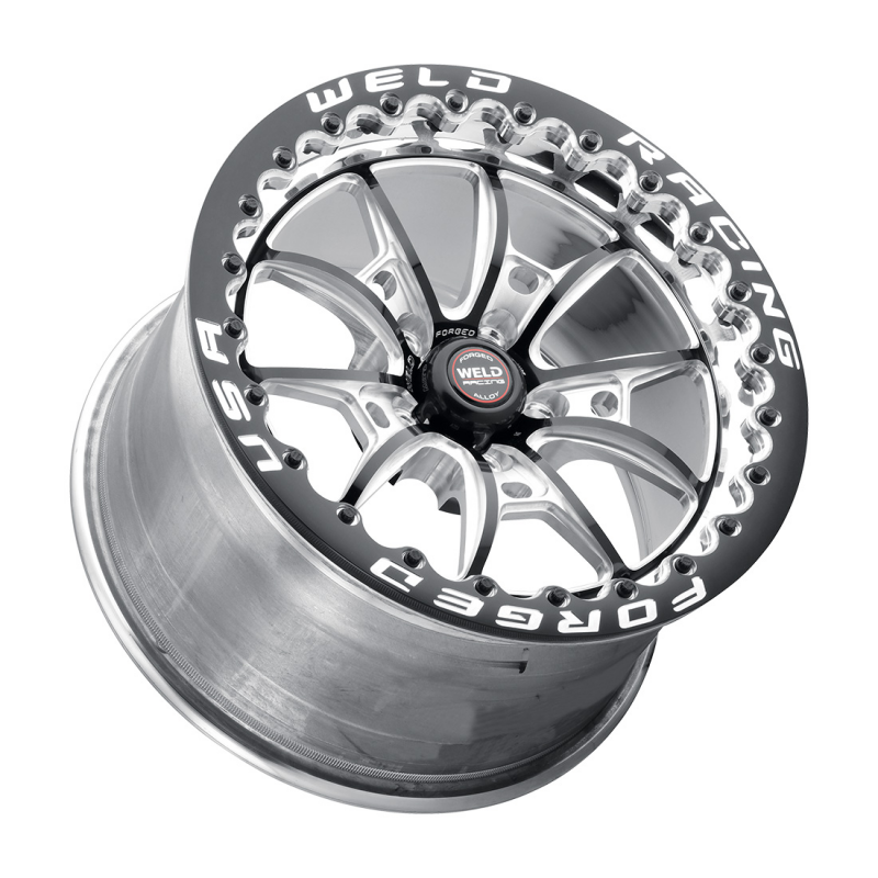 Weld S80 Beadlock 17x10/5x120.65/8.3 BS/3.18 HB - Black Center - Polished Shell - Black SBL Wheel