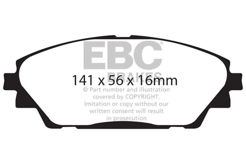 EBC 14+ Mazda 3 2.0 (Japan Build) Redstuff Front Brake Pads