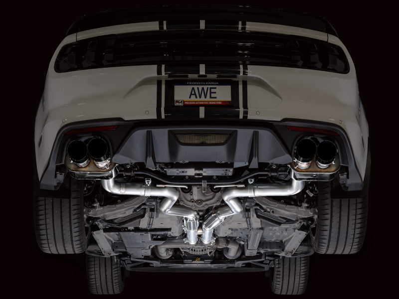 AWE 18-23 S550 Mustang GT SwitchPath Exhaust - Diamond Black Tips