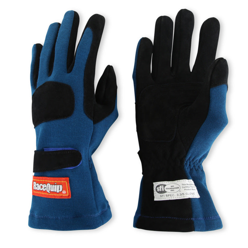 RaceQuip Blue 2-Layer SFI-5 Glove - Medium