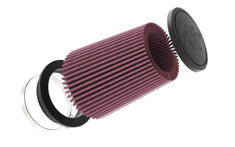 K&N Universal 4in Flange x 5-3/8in Base x 4in Height High flow Air Filter