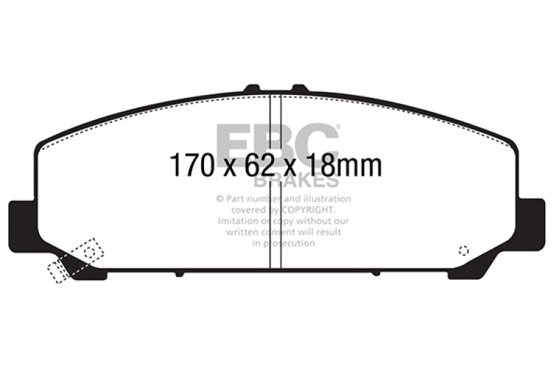 EBC 06-07 Infiniti QX56 5.6 (Akebono) Yellowstuff Front Brake Pads