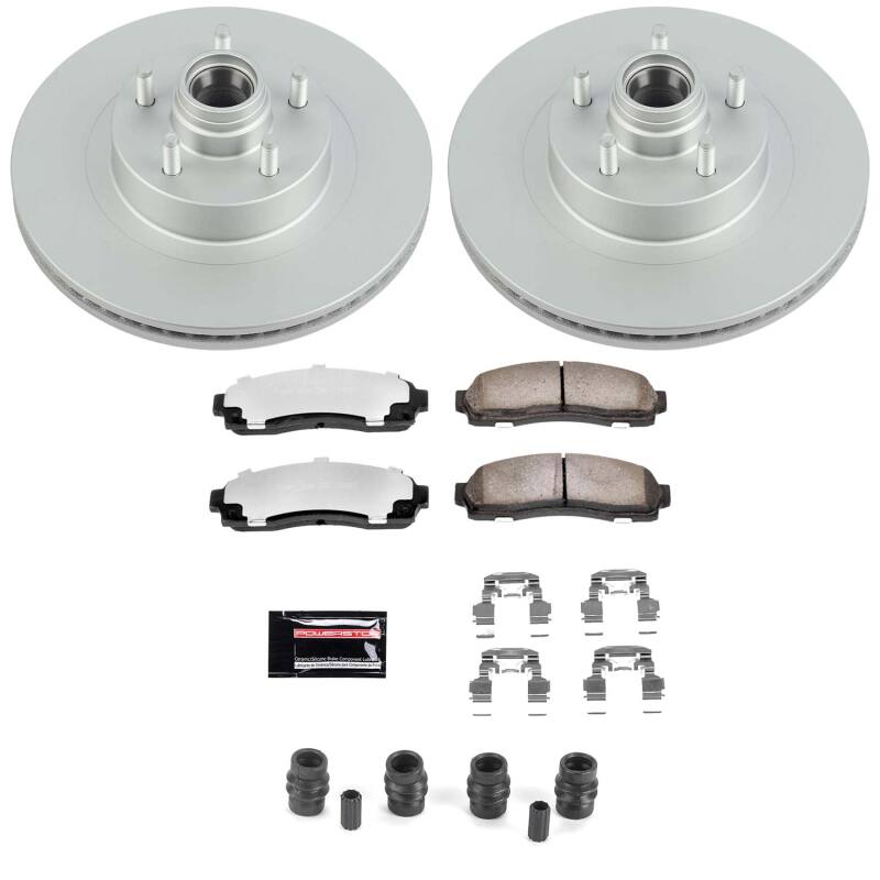 Power Stop 01-03 Ford Explorer Sport Front Z36 Coated Truck & Tow Brake Kit