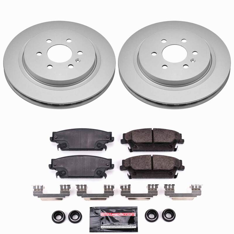Power Stop 04-09 Cadillac SRX Rear Z23 Coated Brake Kit
