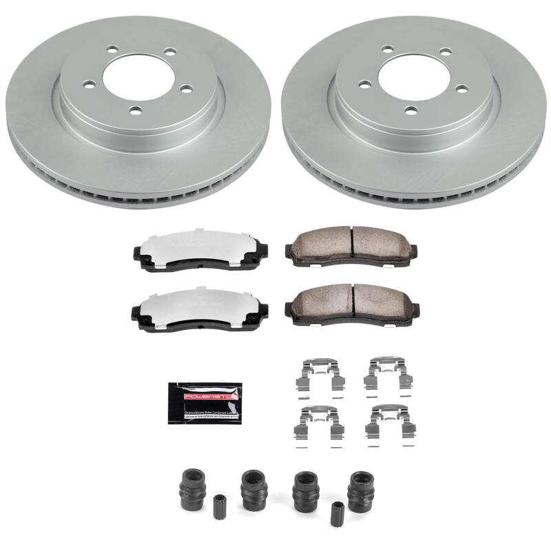 Power Stop 02-05 Ford Explorer Front Z36 Coated Truck & Tow Brake Kit