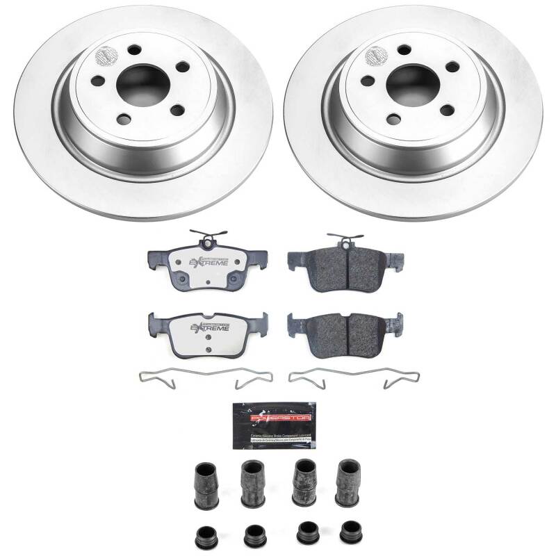 Power Stop 15-21 Ford Edge Rear Z36 Coated Truck & Tow Brake Kit