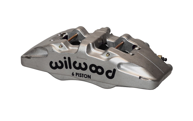 Wilwood Caliper-Forged Dynapro 6 5.25in Mount-Nickel-R/H 1.62/1.38in/1.38in Pistons 1.10in Disc