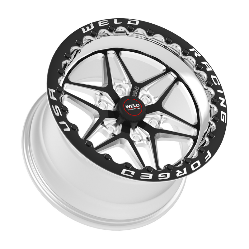 Weld S81 HD Beadlock 17x11/6x127/7.4 BS/3.18 HB - Black Center - Polished Shell - Black SBL Wheel