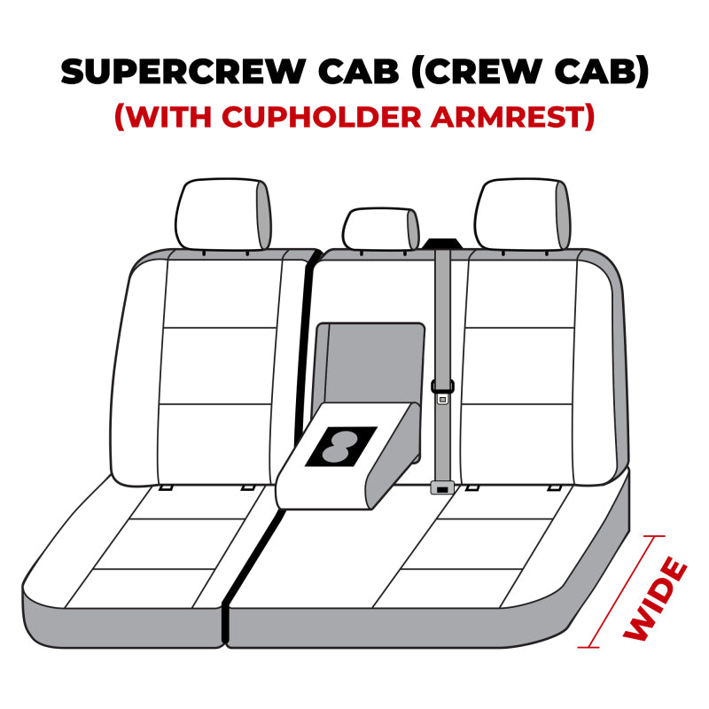 Covercraft 21-24 Ford F-150 Polycotton SeatSaver Custom Second Row Seat Covers - Charcoal