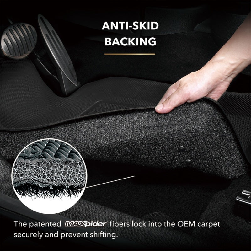 3D MAXpider 2012-2018 Ford Focus Kagu 1st & 2nd Row Floormats - Black
