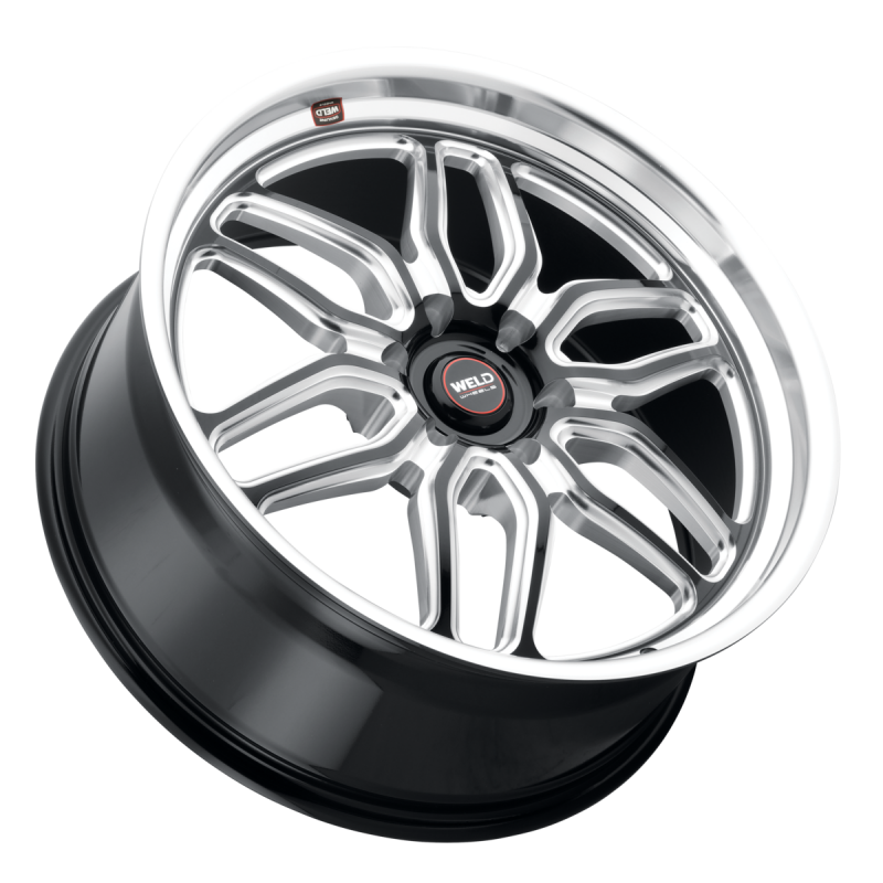 Weld Laguna 6 22x9.5 6x139.7 ET25 6.23 BS - Gloss Black Milled - Non-Beadlock