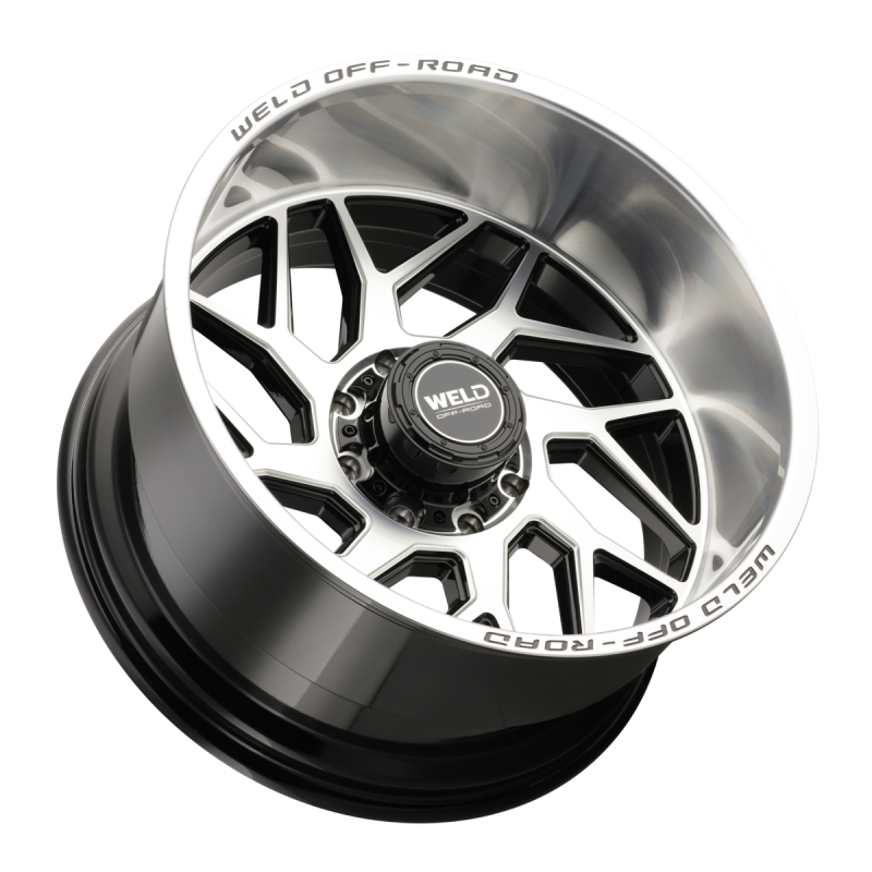 Weld Fulcrum 22x12 / 8x165.1 / 4.75 BS / 125.1 HB - Gloss Black Machined - Non-BL Wheel