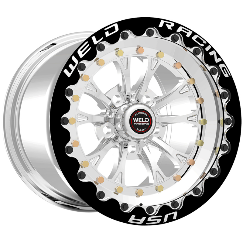 Weld Vitesse Beadlock 15x8/5x4.5/3.5 BS/3.18 HB-Polished Center-Polished Shell-Polished MT Wheel