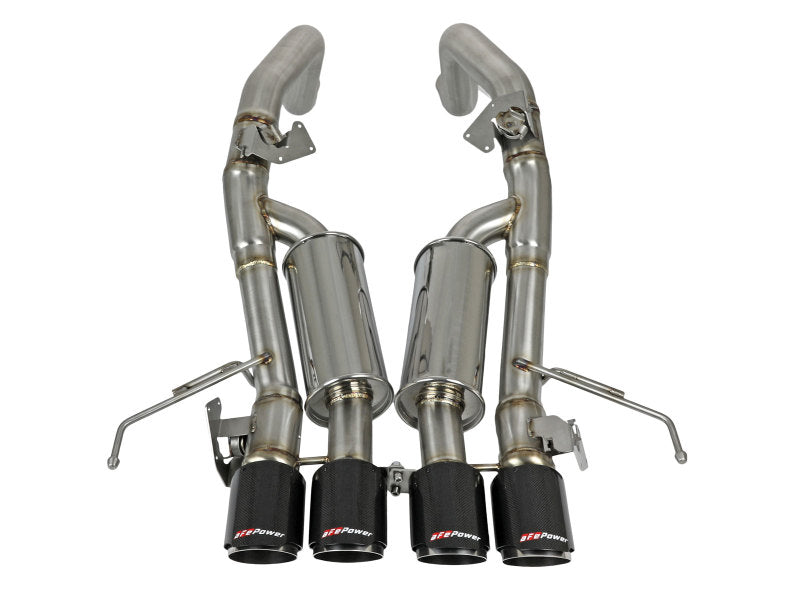 aFe MACH Force-Xp Axle-Back Exhaust System w/ Carbon Fiber Tips – Chevrolet Corvette (C7) 2014-2019 6.2L