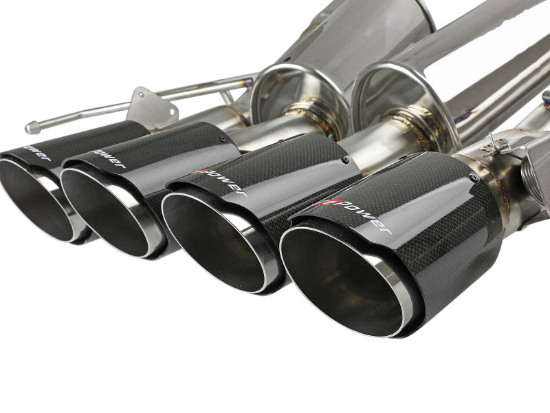 aFe MACH Force-Xp Axle-Back Exhaust System w/ Carbon Fiber Tips – Chevrolet Corvette (C7) 2014-2019 6.2L