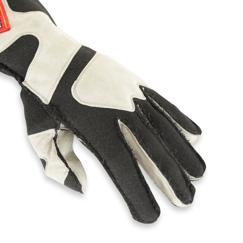 RaceQuip SFI-5 Gray/Black Medium Outseam w/ Closure Glove
