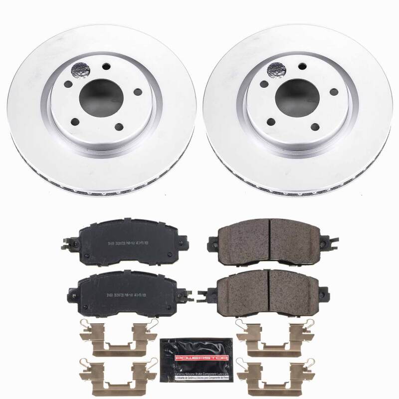 Power Stop 14-17 Nissan LEAF Front Z23 Coated Brake Kit