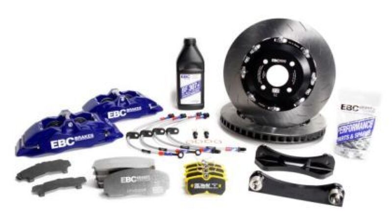 EBC Racing 00-07 BMW M3 E46 3.2L Blue Apollo-6 Calipers 355mm Rotors Front Big Brake Kit