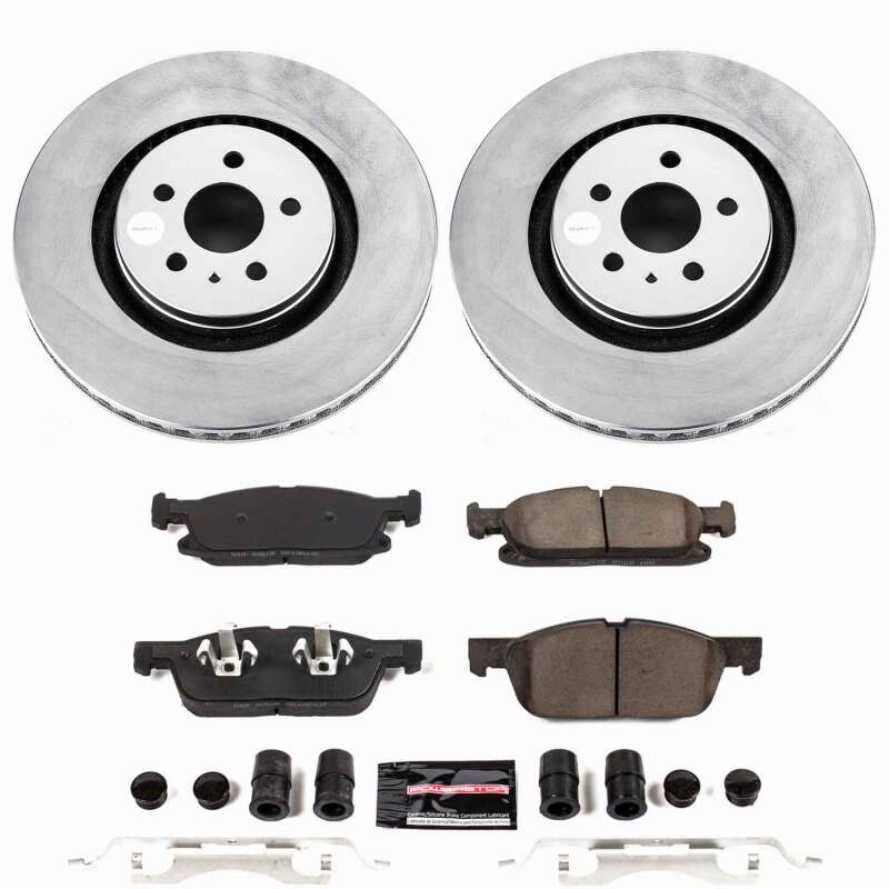 Power Stop 15-20 Ford Edge Front Z23 Coated Brake Kit