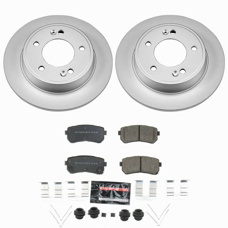 Power Stop 18-23 Hyundai Kona Rear Z23 Coated Brake Kit