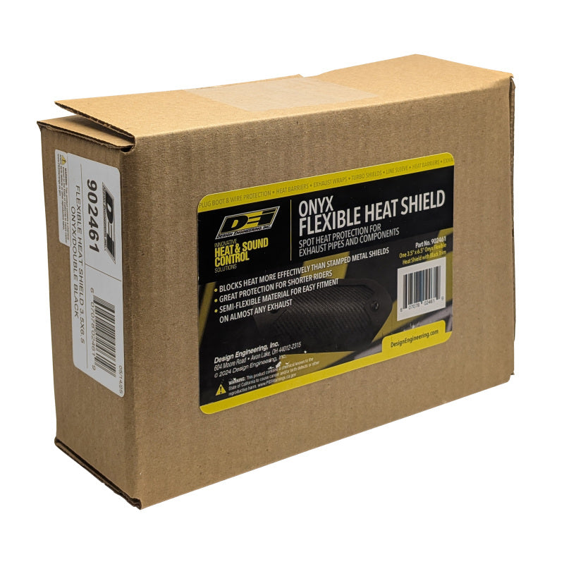 DEI Flexible Pipe Shield - 3.5in x 6.5in - Double Black