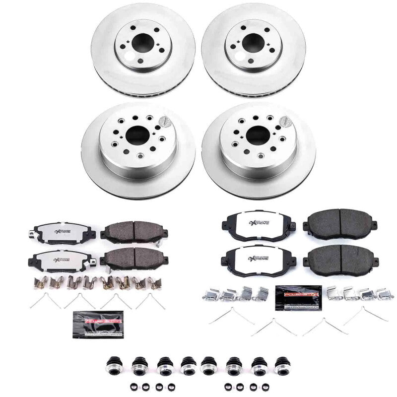 Power Stop 93-97 Lexus GS300 Front and Rear Z26 Coated Brake Kit