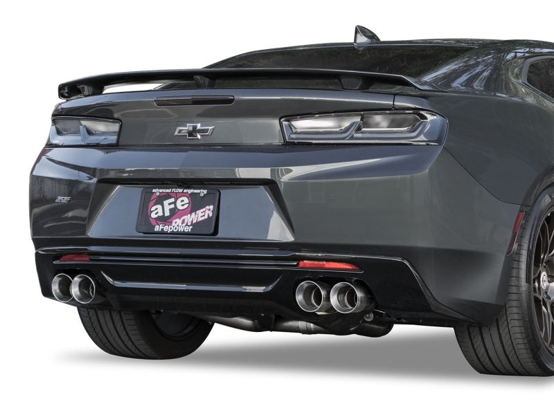 aFe MACH Force-Xp 3" 304 Stainless Steel Axle-Back Dual Exhaust w/ Polished Tips for 2016-2024 Chevrolet Camaro SS & ZL1 (Manual Transmission Only)