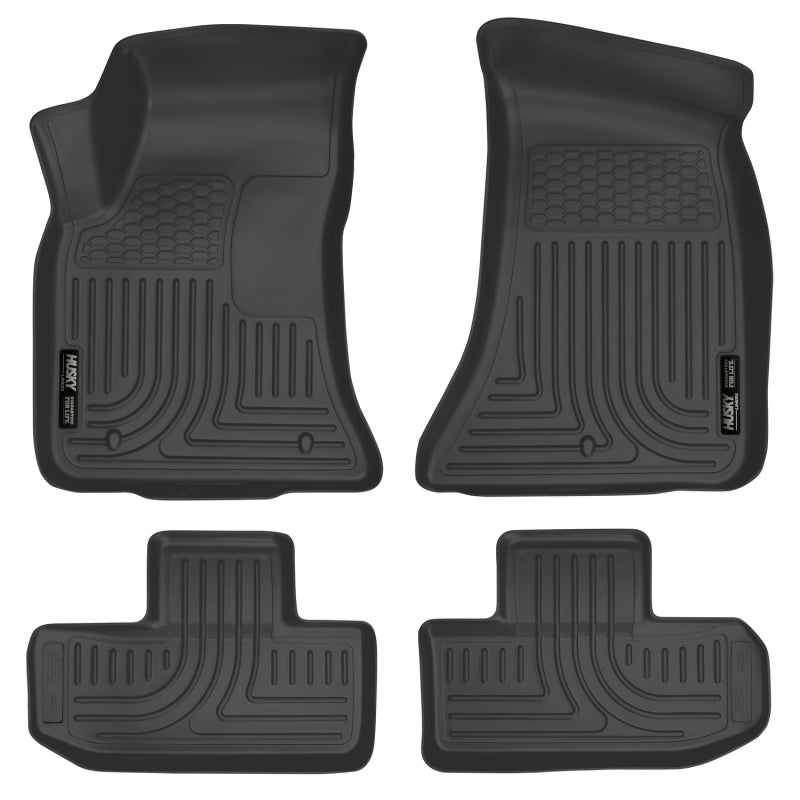 Husky Liners 16-23 Dodge Challenger Front & Second Row Black Floor Liners