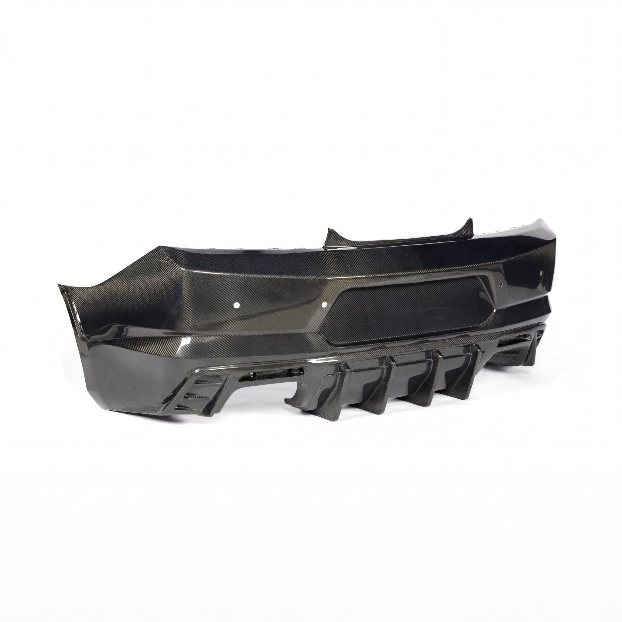2016-2018 Camaro RS/SS/ZL1 Gloss Double Sided Carbon Fiber Rear Bumper w/Rear Diffuser Quad Tips 1pc