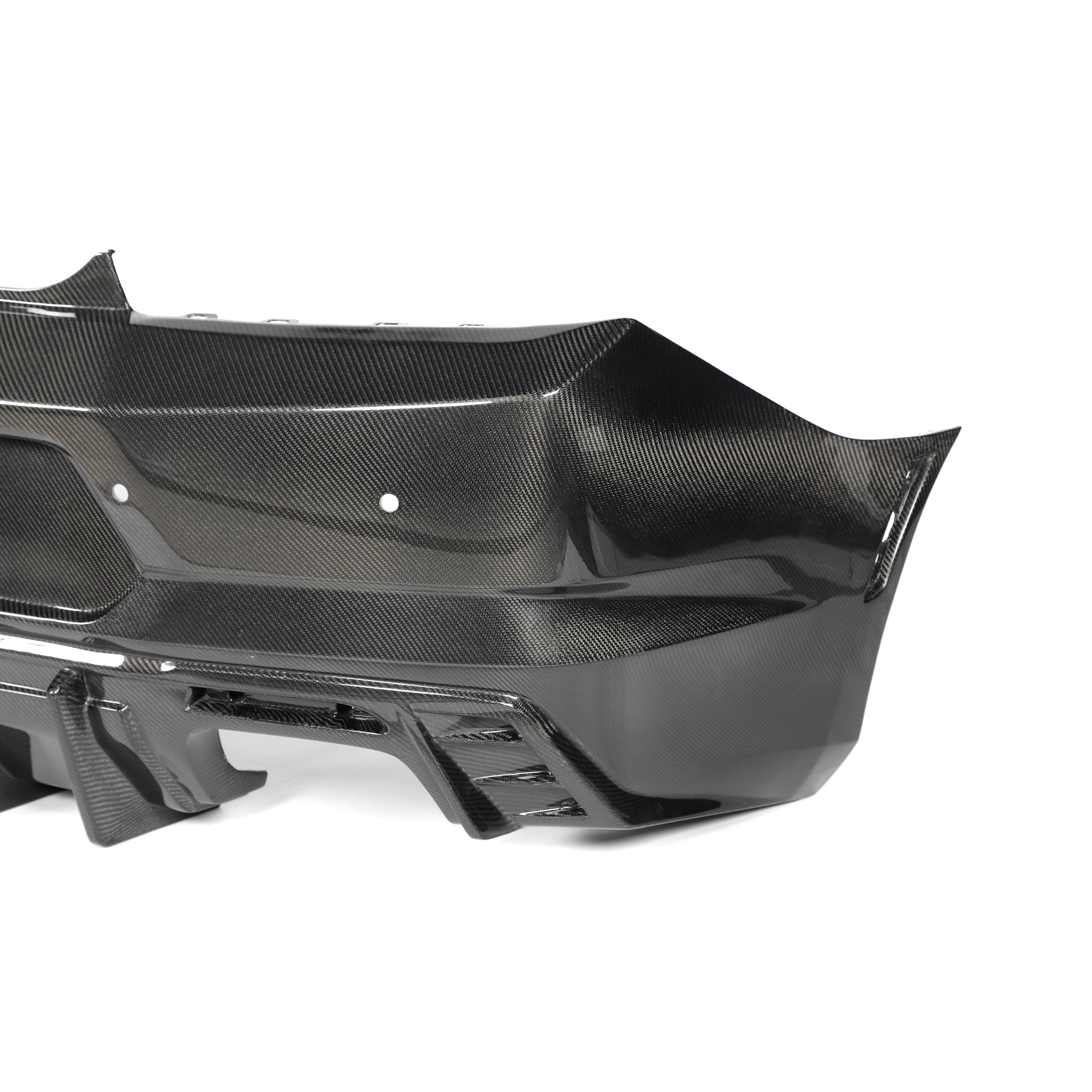 2016-2018 Camaro RS/SS/ZL1 Gloss Double Sided Carbon Fiber Rear Bumper w/Rear Diffuser Quad Tips 1pc