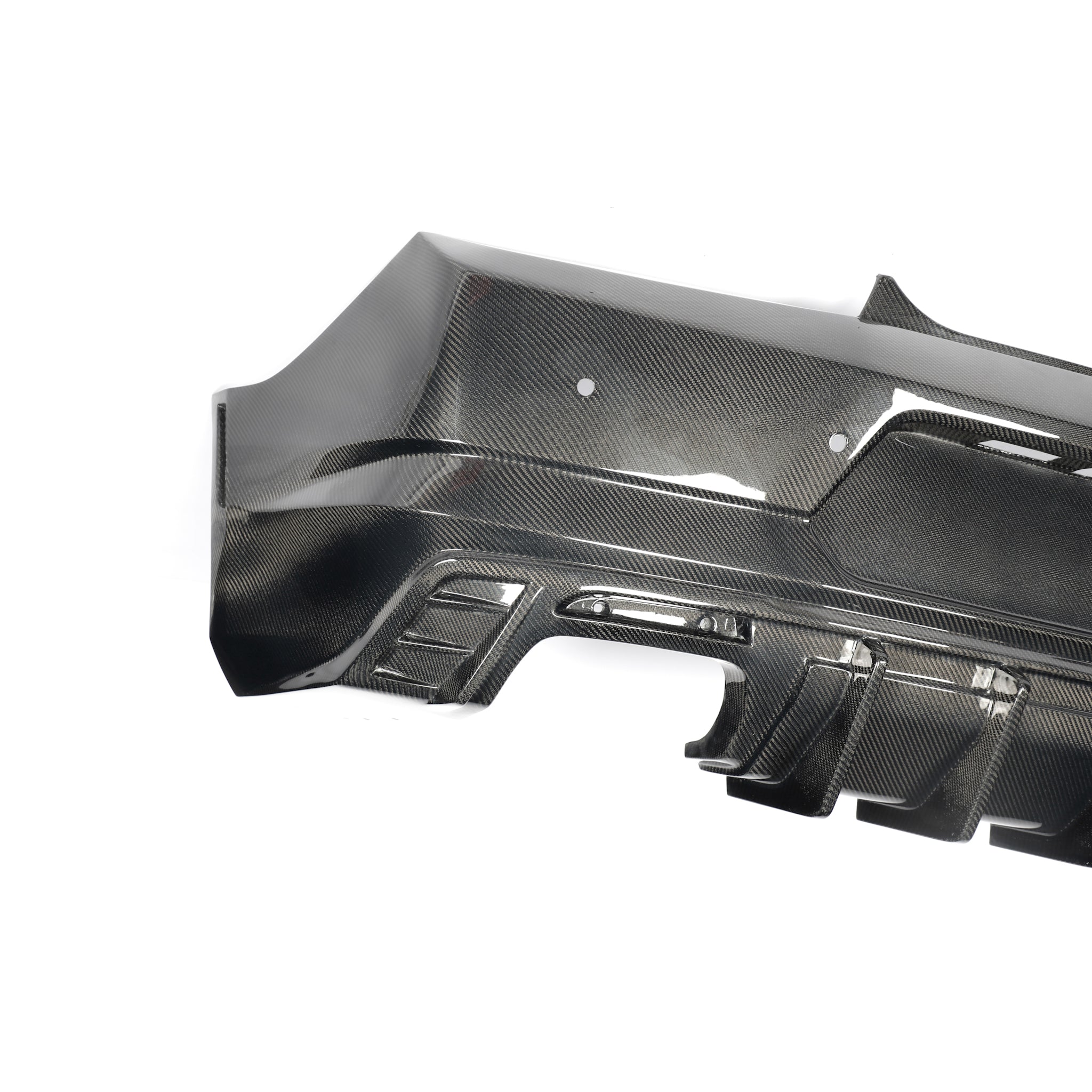 2016-2018 Camaro RS/SS/ZL1 Gloss Double Sided Carbon Fiber Rear Bumper w/Rear Diffuser Quad Tips 1pc