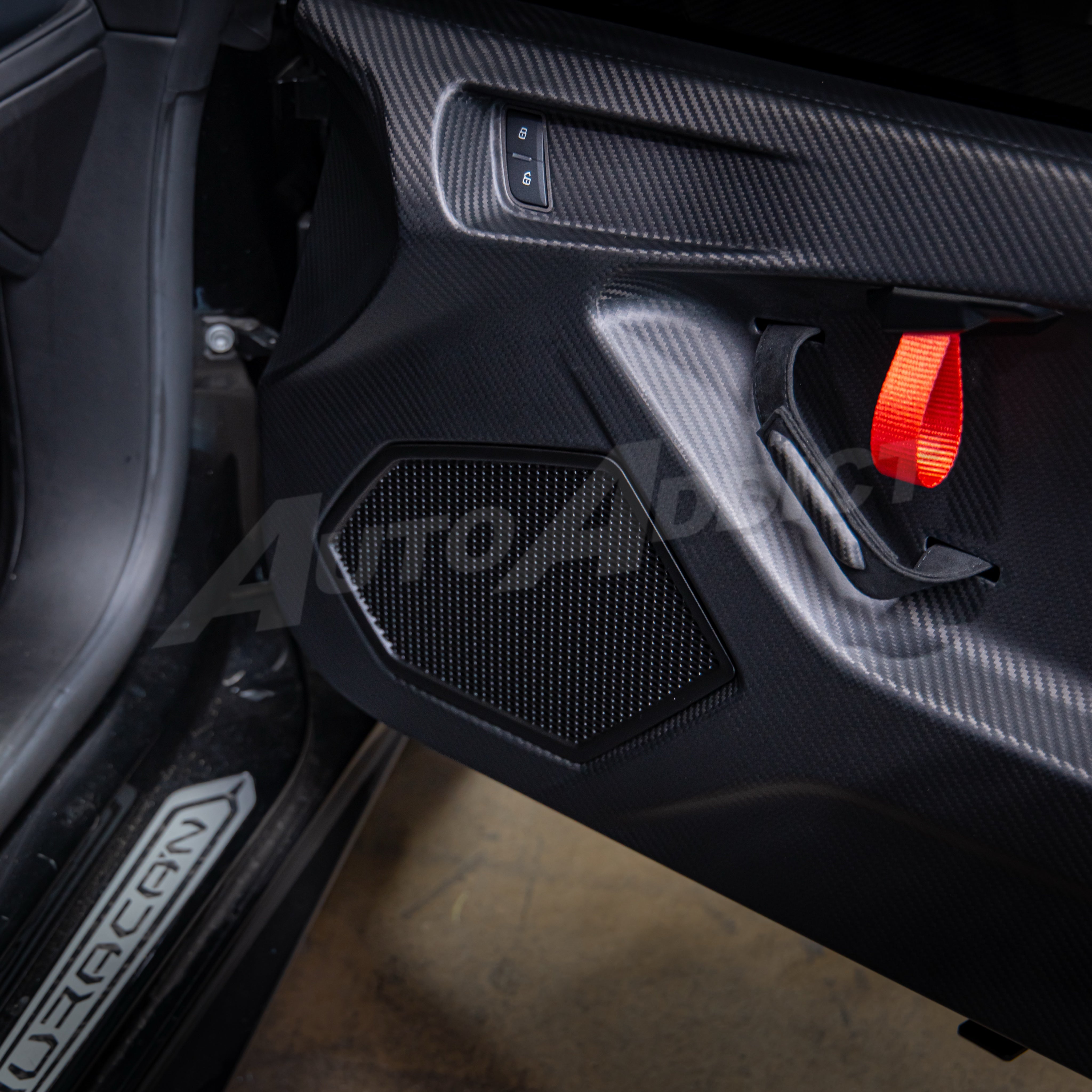 STO Lamborghini Huracan Dry Carbon Fiber Interior Door Panels w/ Brackets